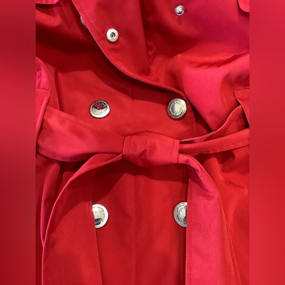 LIKE NEW👠Calvin Klein Red Water Resistant Trench Coat - Picture 9 of 15
